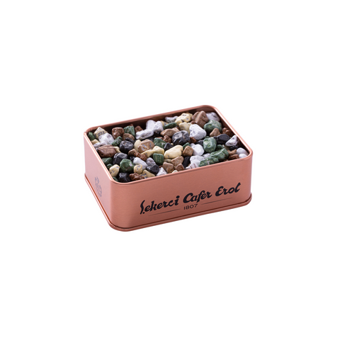 Şekerci Cafer Erol Pebble Stone Dragee - Bronze Tin Box - 150 gr.