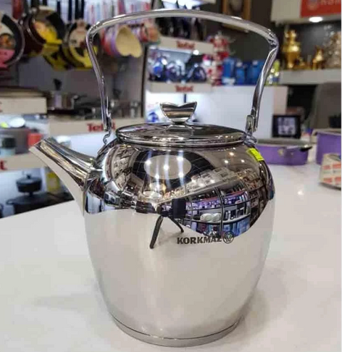 Korkmaz A026 Butterfly Stainless Steel Teapot 2.3 Lt.