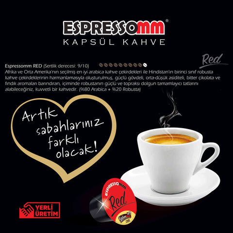 Espressomm Red Nespresso Compatible Coffee Capsule