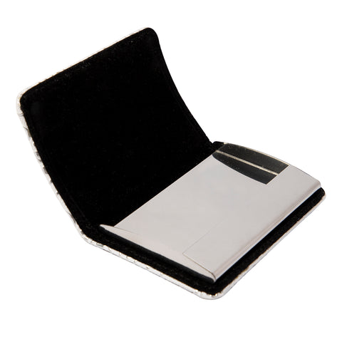 Biggdesign White Leather Cover Business Card Holder