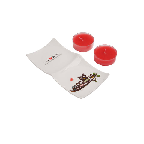 BiggHome Tealight Candle Set - Red