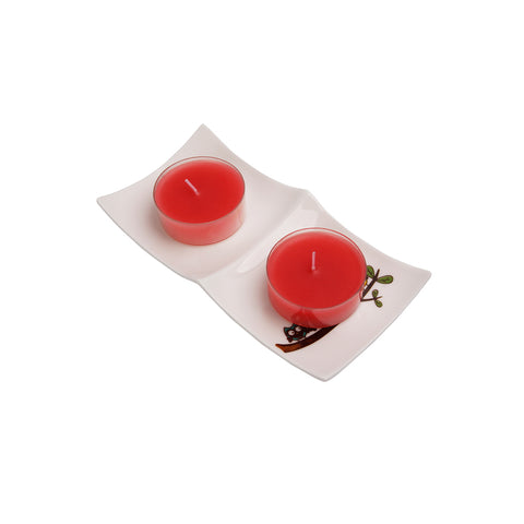 BiggHome Tealight Candle Set - Red