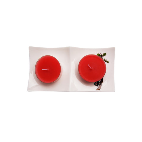 BiggHome Tealight Candle Set - Red