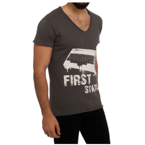 Biggdesign First Station Mens Crew Neck T-Shirt