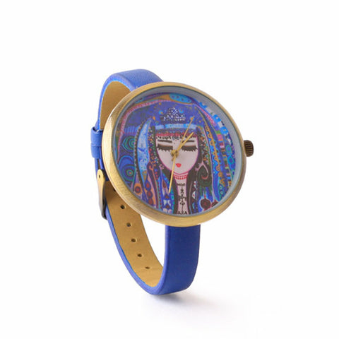 Biggdesign Blue Water Design Wrist Watch