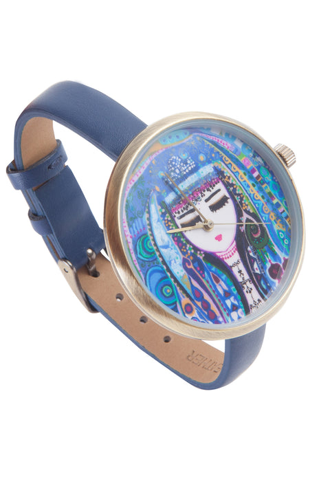 Biggdesign Blue Water Design Wrist Watch