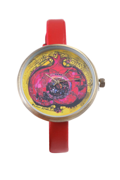 Biggdesign Pomegranate Patterned Wrist Watch
