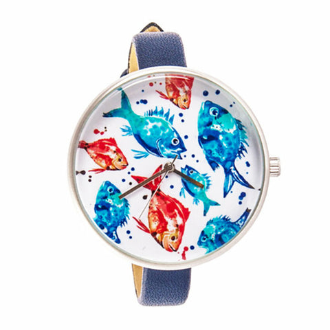 Anemoss Aquarium Women's Leather Watch