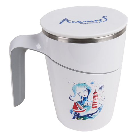 Anemoss Lighthouse Girl Suction Mug