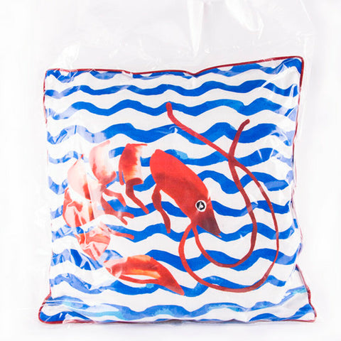 Anemoss Shrimp Patterned Square Decorative Pillow