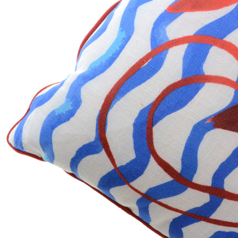 Anemoss Shrimp Patterned Square Decorative Pillow