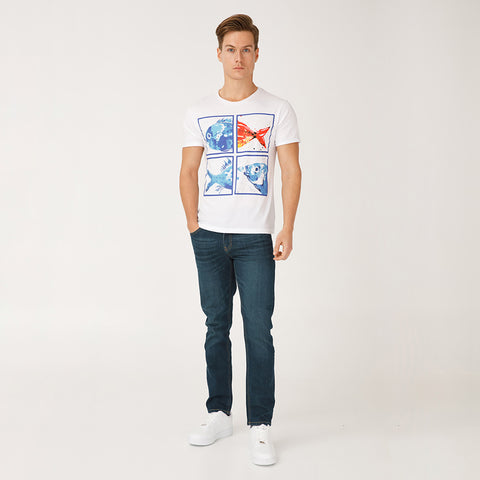 Anemoss Aquarium Crew Neck Mens T Shirt