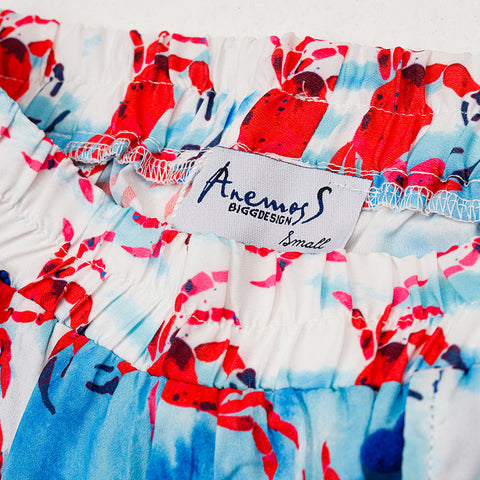 AnemosS Crab Patterned Mini Shorts