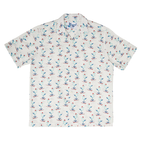 AnemosS Sailor Seagull Patterned Men's Shirt S