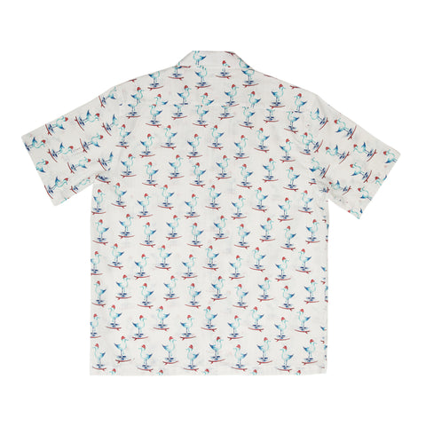 AnemosS Sailor Seagull Patterned Men's Shirt S