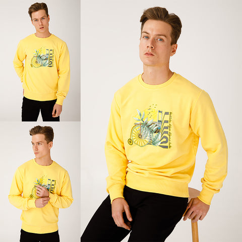 BiggDesign Nature Bicycle in Bosphorus Men Sweatshirt