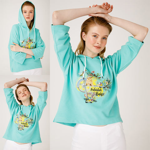 Biggdesign Nature Garden On The Pedal Women Hoodie Sweatshirt