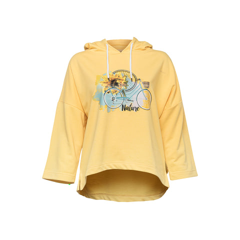 Biggdesign Nature Women Hoodie Sweatshirt Yellow