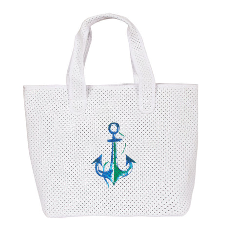 AnemosS Anchor Patterned Beach Bag