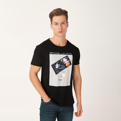 BiggDesign Faces Space Lovers Man T-Shirt