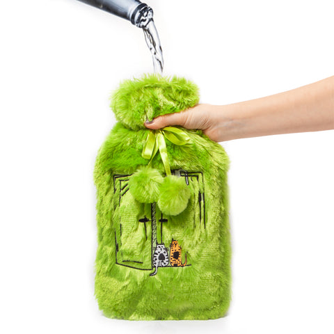 Biggdesign Cats Green Hot Water Bottle