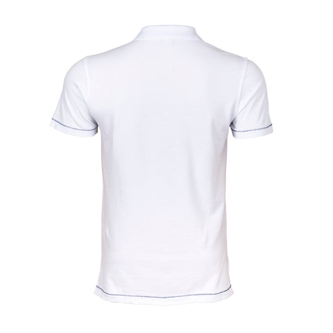 Anemoss Marine White Men's Polo Collar T-Shirt
