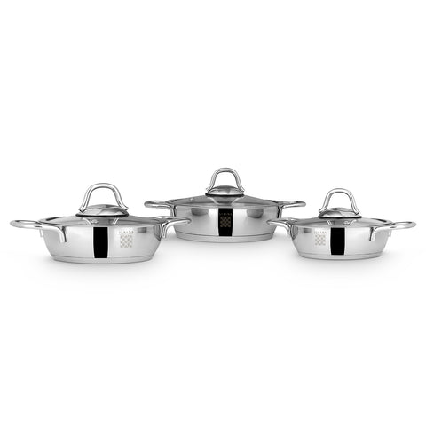 Serenk Definition 6 Pieces Stainless Steel Egg Pan Set