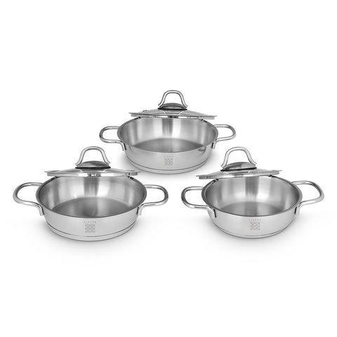 Serenk Definition 6 Pieces Stainless Steel Egg Pan Set