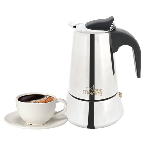 Any Morning Jun-6 Stainless Steel Espresso Coffee Maker 300 ml