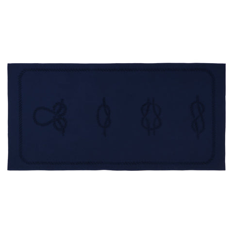 Anemoss Sailor Knots Beach Towel Navy Blue