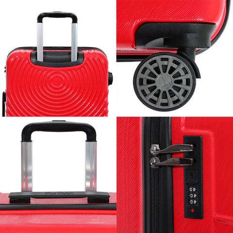 Biggdesign Cats Hardshell Spinner Luggage Set, Red, 3 Pcs