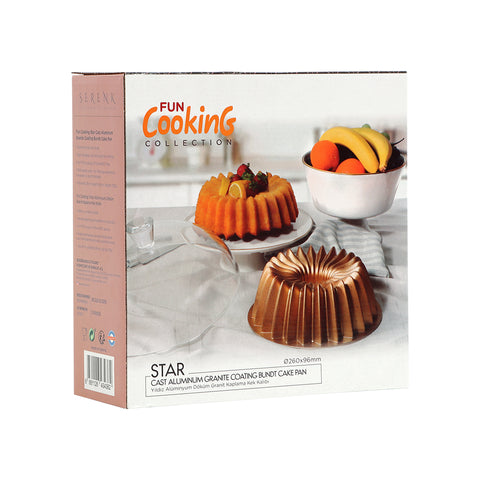 Serenk Fun Cooking Star Cake Pan 10.2" Inch Bakeware Round