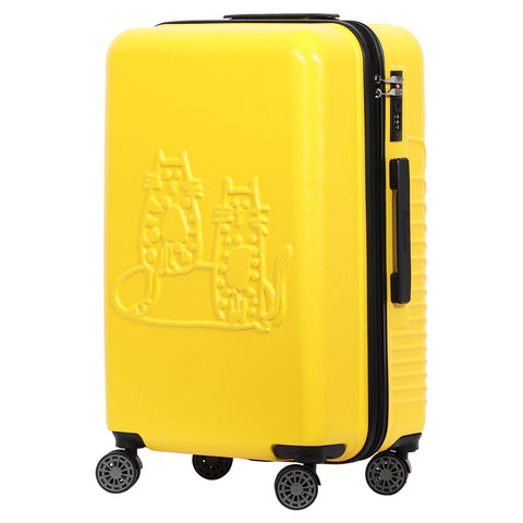Biggdesign Cats Suitcase Luggage, Yellow, Medium