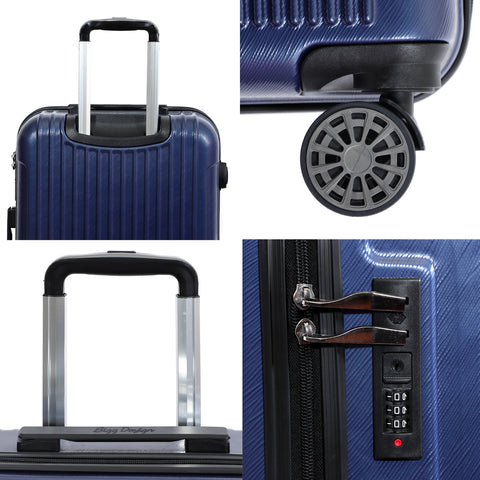 Biggdesign Ocean Carry On Luggage, Blue, Small