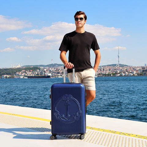 Biggdesign Ocean Suitcase Luggage, Blue, Large