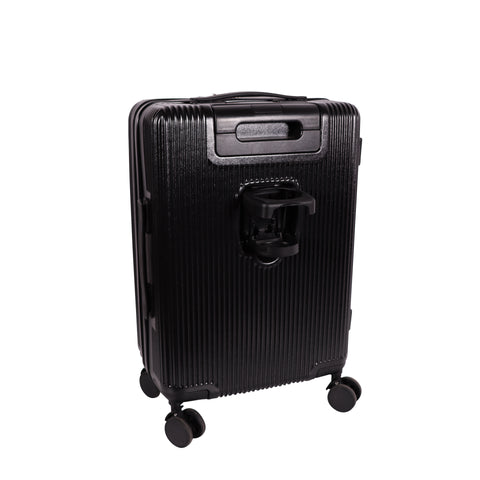 Biggdesign Moods Up 20" Luggage with Cup Holder and USB Port, Black