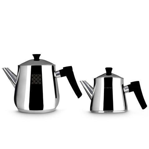 Serenk Definition Stainless Steel Tea Pot Set Black