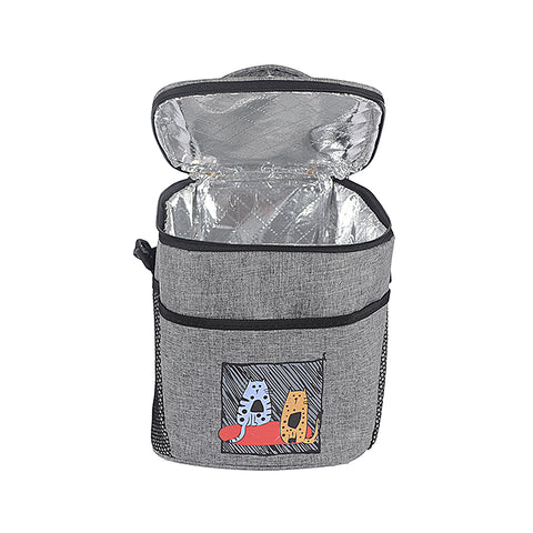 Biggdesign Cats Insulated Lunch Bag, Gray