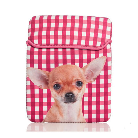 Biggdesign Neoprene Dog Patterned Pink Tablet Cover