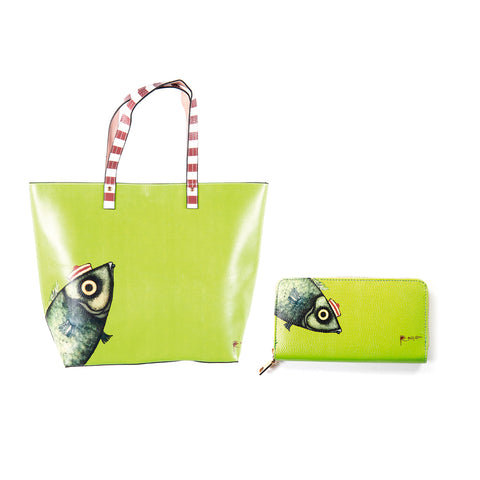 Biggdesign Pistachio Shoulder Bag and Wallet Set