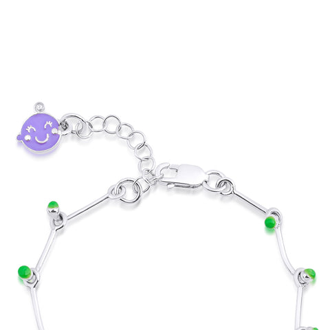Milk&Moo Cacha Frog Baby Girl Silver Anklet