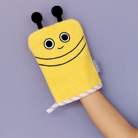 Milk&Moo Buzzy Bee Bath Glove, 100% Cotton, Ultra Soft, for Kids