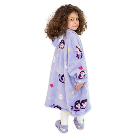 Milk&Moo Little Mermaid Wearable Blanket Hoodie Kid Boys Girls Purple