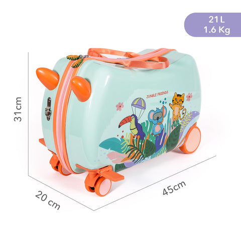 MILK&MOO Rideable Children's Suitcase Jungle Friends