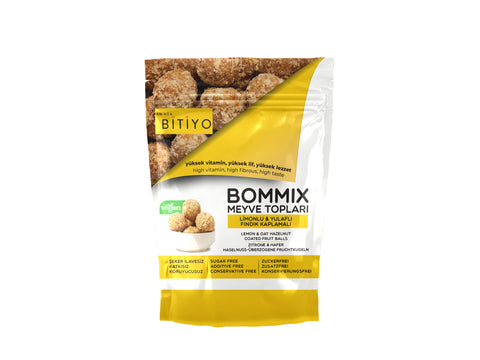 Anında Bitiyo Bommix Lemon & Oaty Fruit Ball, Hazelnut Coated