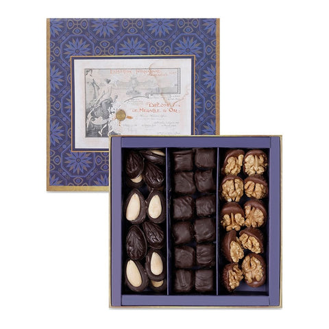 Premium Turkish Delight Chocolate Covered with Pistachio, Walnut and Almond Madlen