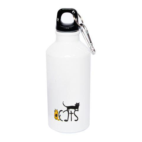 Biggdesign Cats Aluminum Flask with Carabiner 400 ml