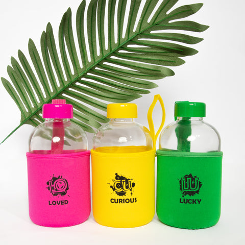 Biggdesign Moods Up Lucky Glass Flask with Neoprene Cover 600 Ml