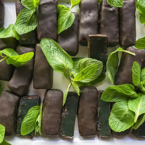 Hacı Bekir Bitter Chocolate Coated Mint Flavored Turkish Delight with Kraft Box