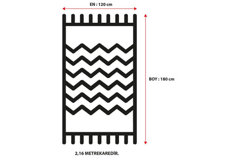 Aksu Non-Slip Floor Carpet 120X180 Pyramid